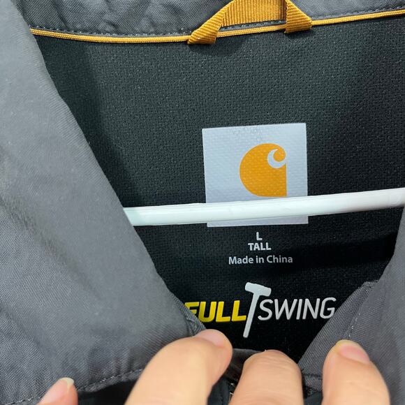 Carhartt Full Swing Rain Defender Jacket Gray Workwear Size Large Tall - Picture 7 of 7